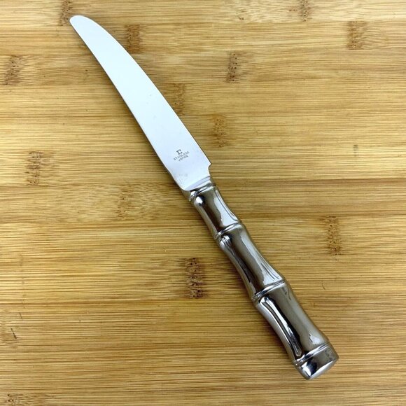 Lifetime Cutlery IC Bamboo Set of 4 Dinner Knives Stainless Steel Flatware Japan - Picture 3 of 5